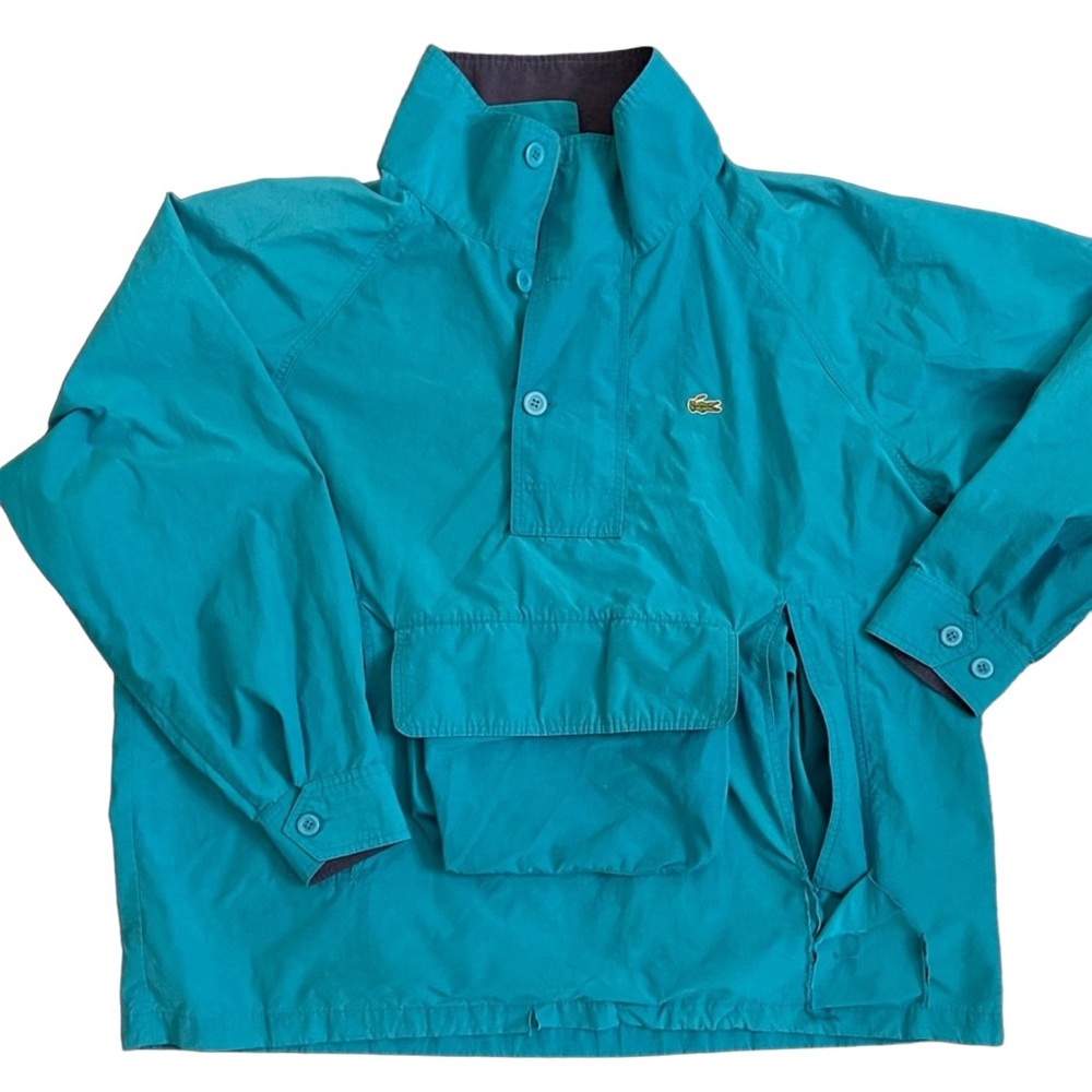 Vintage IZOD (Lacoste) Windbreaker Blue Green Pullover Y2K, Size XL